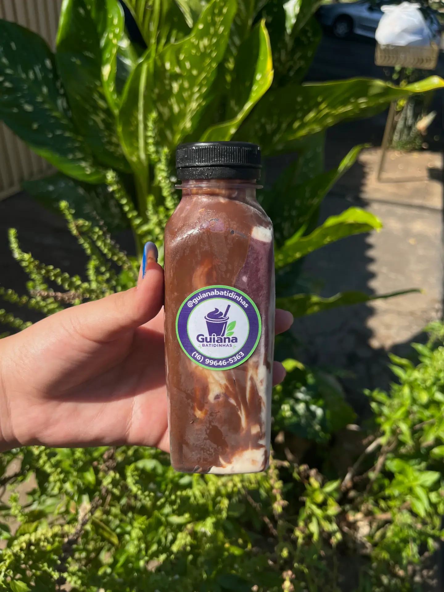 Batidinha de açaí sabor Maracujá com Nutella